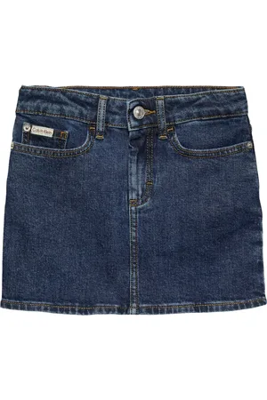 Calvin Klein Falda corta de mezclilla