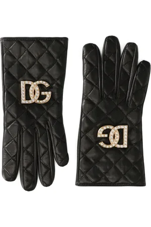 Dolce & Gabbana Guantes capitonados con logo DG