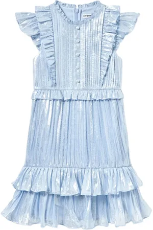 Self-Portrait Vestido midi con detalle de pliegues