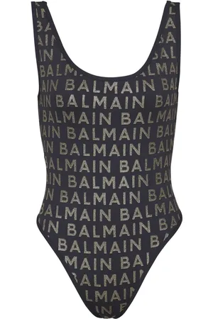 Balmain Traje de baño con logo estampado