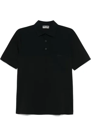HERNO Playera tipo polo con logo en relieve