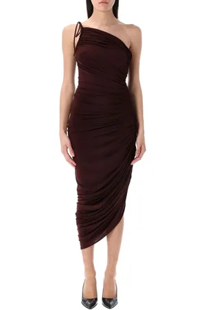 MAGDA BUTRYM Asymmetric ruched midi dress