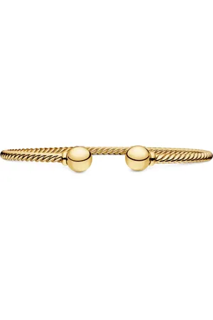 David Yurman Pulsera Solari Cablespira en oro amarillo de 18kt con diamantes de 2.6mm