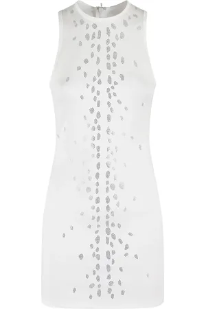 DAVID KOMA Vestido sin mangas con apliques