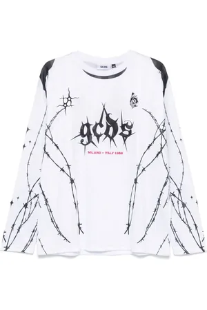 GCDS Playera con aplique del logo