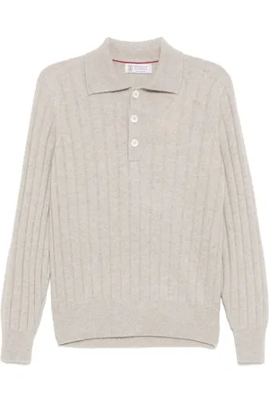 Brunello Cucinelli Playera tipo polo de cachemira
