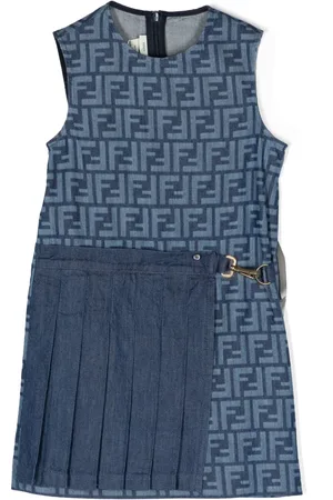 Fendi Vestido de mezclilla con monograma