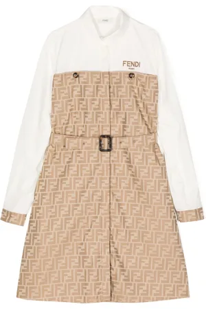 Fendi Vestido con logo FF estampado y cinturón