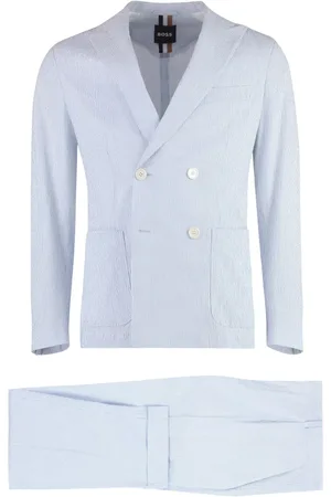 HUGO BOSS Traje de tejido seersucker
