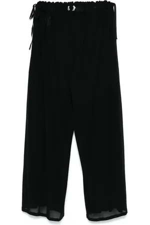 Serafini Pantalones palazzo traslúcidos