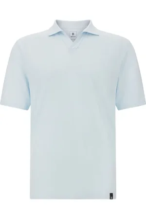 Boggi Milano Playera tipo polo con efecto melange