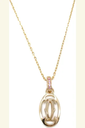 Cartier Collar Double C en oro rosa de 18kt con zafiro 2010