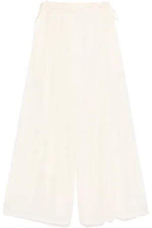 Serafini Pantalones palazzo de malla