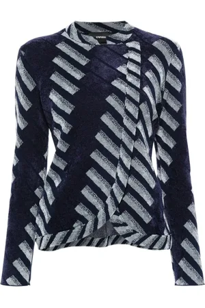 Emporio Armani Blazer con motivo en intarsia
