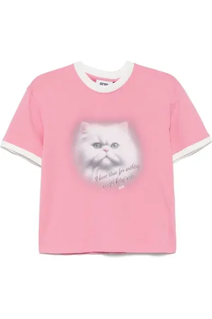 GCDS Playera con gato estampado
