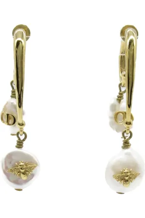 Dior Aretes con perla artificial 2010