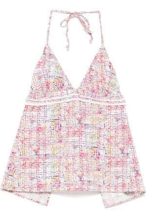 CHANEL Top con estampado gráfico 2005