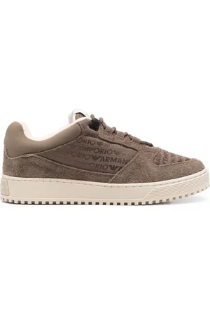 Emporio Armani Tenis con logo en jacquard