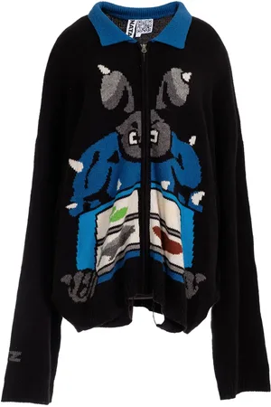 Natasha Zinko Patterned intarsia-knit cardigan
