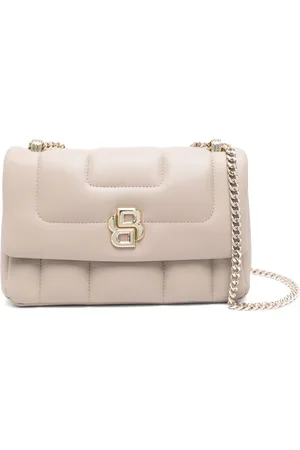 HUGO BOSS Bolsa de hombro capitonada con doble B