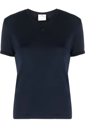 Courrèges Playera con cuello redondo