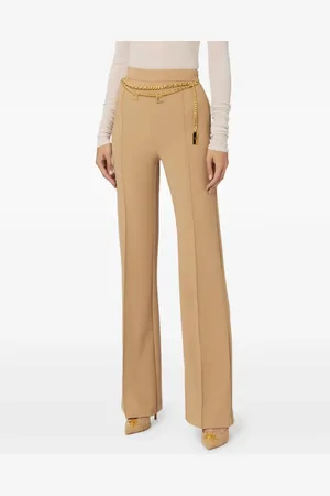 Elisabetta Franchi Pantalones anchos con cinturón
