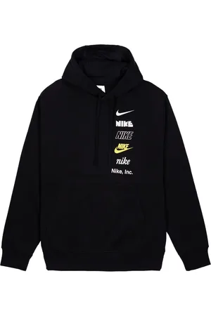 Nike Hoodie Sportswear Club "Black/Black" de tela polar