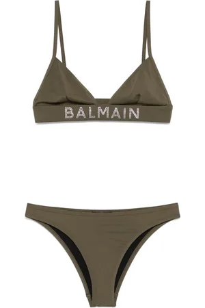 Balmain Bikini con aplique del logo