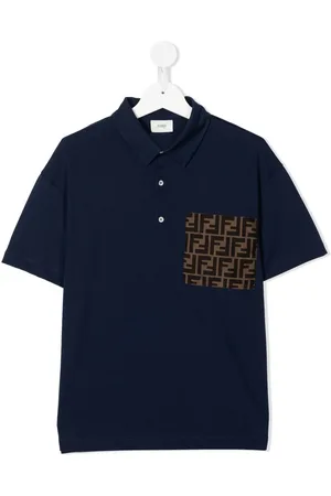 Fendi Playera tipo polo con logo estampado