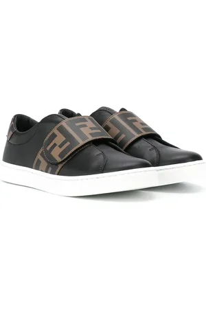 Fendi Tenis con tiras autoadherente y logo FF