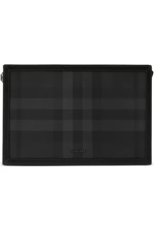 Burberry Bolsa de mano con placa del logo y motivo de cuadros