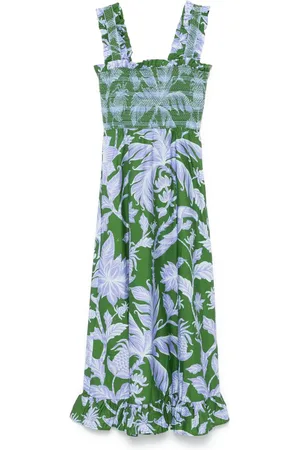 Farm Rio Vestido midi Tropical Swing