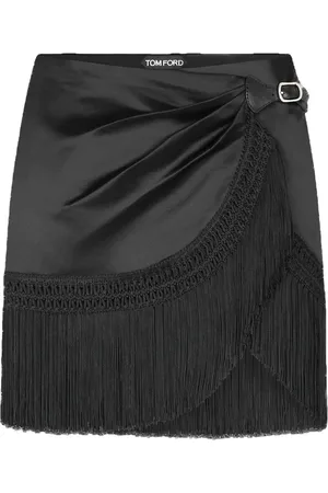 Tom Ford Falda corta con detalle de flecos