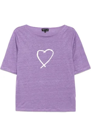AGNÈS B. Sarajevo heart printed bow T-shirt