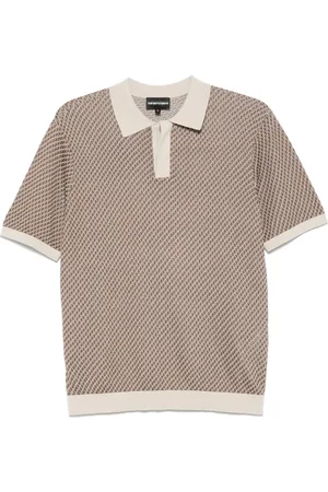 Emporio Armani Playera tipo polo con motivo geométrico