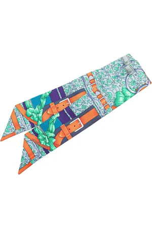 Hermès Mascada 20th Century Grand Manege Fleuri Silk Twilly