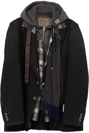 Maison Mihara Yasuhiro Blazer con motivo de rayas y botones