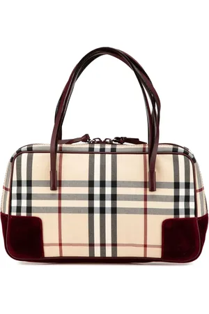 Burberry Bolsa de mano de lona House Check 2018-2023