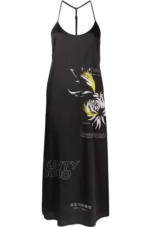 MARCELO BURLON Slip dress midi Flower Shipping