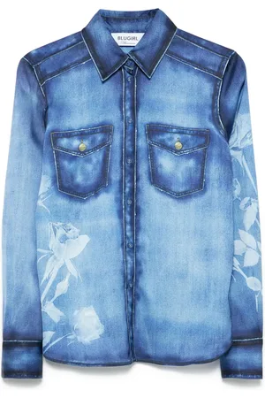 Blugirl Camisa con estampado de mezclilla