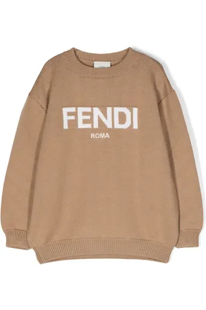 Fendi Suéter con logo en intarsia
