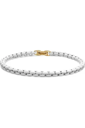 David Yurman Pulsera DY Bel Aire Color Box Chain en oro amarillo de 14kt de 4mm