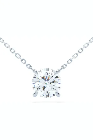 LOEV Collar Floating Brilliant en oro blanco reciclado de 18kt con diamantes