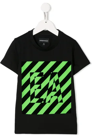 Emporio Armani Playera con estampado óptico de rayas