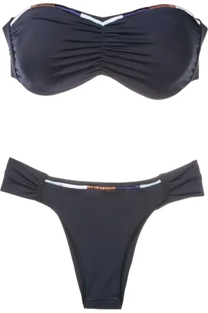 Brigitte Bikini tipo bandeau bordado