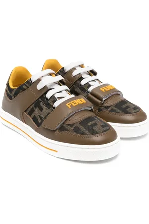 Fendi Tenis con logo en jacquard