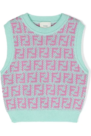 Fendi Chaleco tejido en intarsia