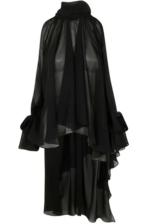 BLUMARINE Blusa de georgette asimétrica