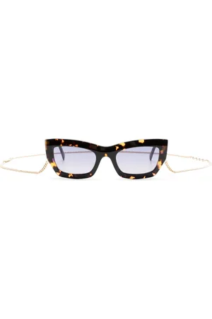 Missoni Lentes de sol con armazón rectangular estilo carey