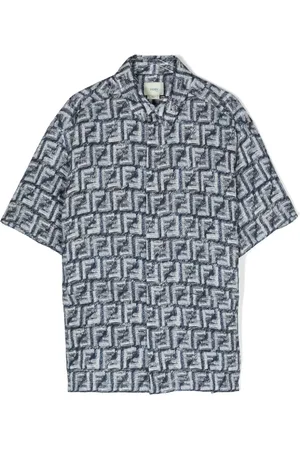 Fendi Camisa con flecos y estampado FF